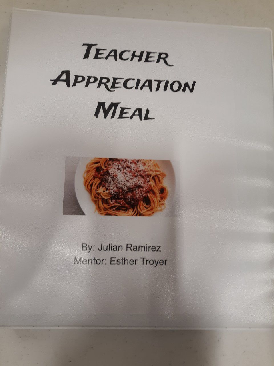 Teacher Appreciation Meal